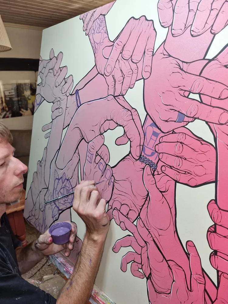 Hands 2 — painting process step 4