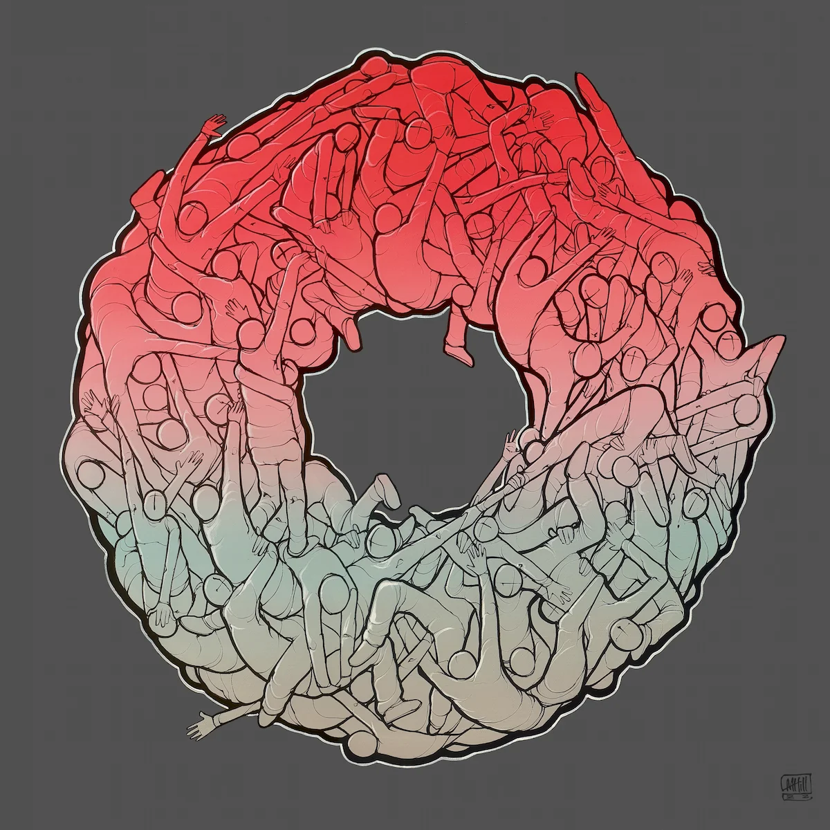 Habits — signed limited edition print by Marcus Hill